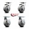 Service Caster 4 Inch Thermoplastic Rubber Caster Set with Roller Bearings 2 Swivel 2 Rigid SCC-20S420-TPRRD-2-R-2 - alternate 2